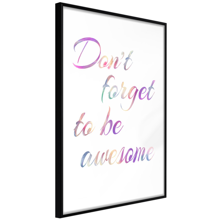 Poster Don't forget to be awesome - colorful English inscriptions on white background 123986 additionalImage 11
