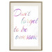 Poster Don't forget to be awesome - colorful English inscriptions on white background 123986 additionalThumb 19