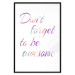 Poster Don't forget to be awesome - colorful English inscriptions on white background 123986 additionalThumb 17