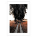 Wall Poster Road to the Forest - landscape of road and trees against orange meadow 124386 additionalThumb 25