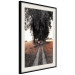Wall Poster Road to the Forest - landscape of road and trees against orange meadow 124386 additionalThumb 3