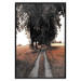 Wall Poster Road to the Forest - landscape of road and trees against orange meadow 124386 additionalThumb 24