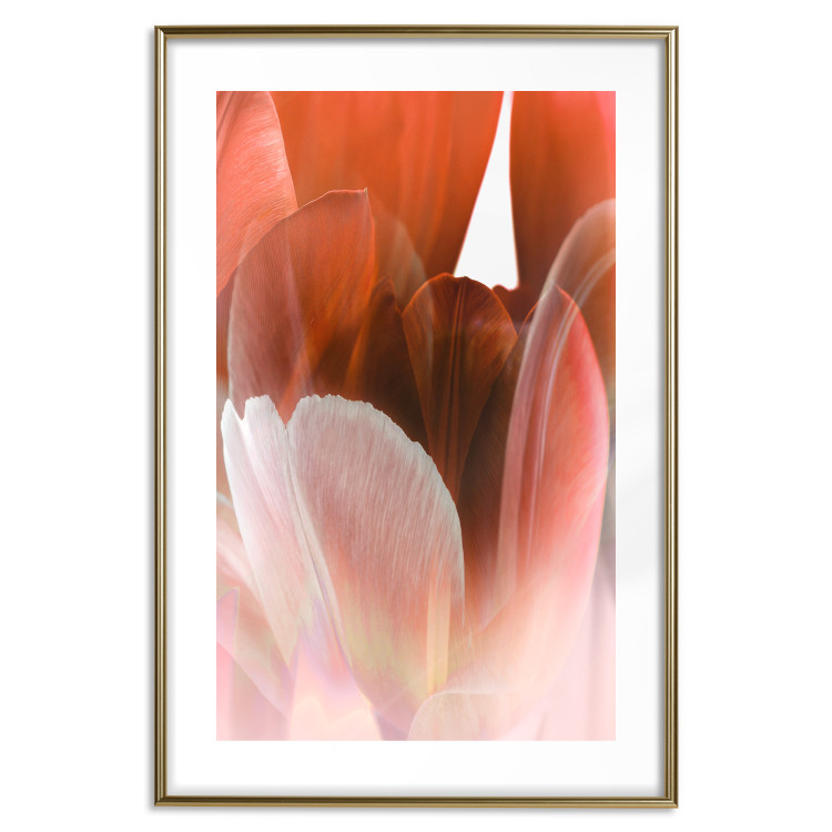 Poster Mysterious Interior - flower with red plant motif with glow 124486 additionalImage 14