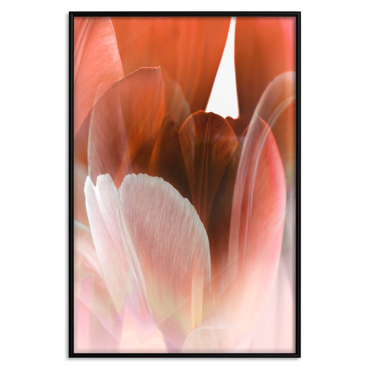 Poster Mysterious Interior - flower with red plant motif with glow 124486 additionalImage 18
