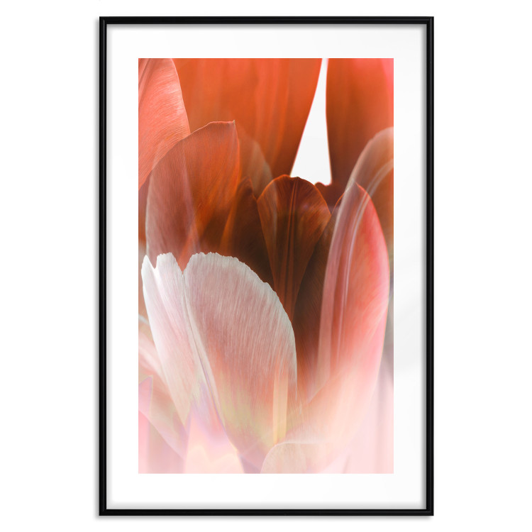 Poster Mysterious Interior - flower with red plant motif with glow 124486 additionalImage 15