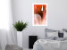Poster Mysterious Interior - flower with red plant motif with glow 124486 additionalThumb 2