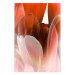 Poster Mysterious Interior - flower with red plant motif with glow 124486