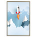 Wall Poster Rocket in the Clouds - rocket flying amidst mountains and clouds in a pastel style 125086 additionalThumb 16