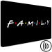 Canvas Art Print White English Family sign with colouful dots - on a black background 127786 additionalThumb 6