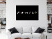 Canvas Art Print White English Family sign with colouful dots - on a black background 127786 additionalThumb 3