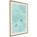Wall Poster Flight Shadow - abstract dark birds against pastel sky and clouds 129586 additionalThumb 3