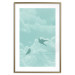 Wall Poster Flight Shadow - abstract dark birds against pastel sky and clouds 129586 additionalThumb 16