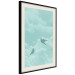 Wall Poster Flight Shadow - abstract dark birds against pastel sky and clouds 129586 additionalThumb 2