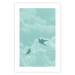 Wall Poster Flight Shadow - abstract dark birds against pastel sky and clouds 129586 additionalThumb 25