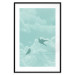 Wall Poster Flight Shadow - abstract dark birds against pastel sky and clouds 129586 additionalThumb 15