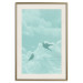 Wall Poster Flight Shadow - abstract dark birds against pastel sky and clouds 129586 additionalThumb 20