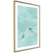 Wall Poster Flight Shadow - abstract dark birds against pastel sky and clouds 129586 additionalThumb 7