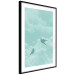 Wall Poster Flight Shadow - abstract dark birds against pastel sky and clouds 129586 additionalThumb 6