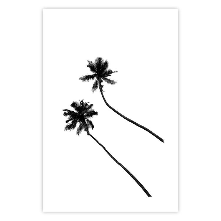 Wall Poster Solitary Palms - black tropical trees on a contrasting white background 129786 additionalImage 25