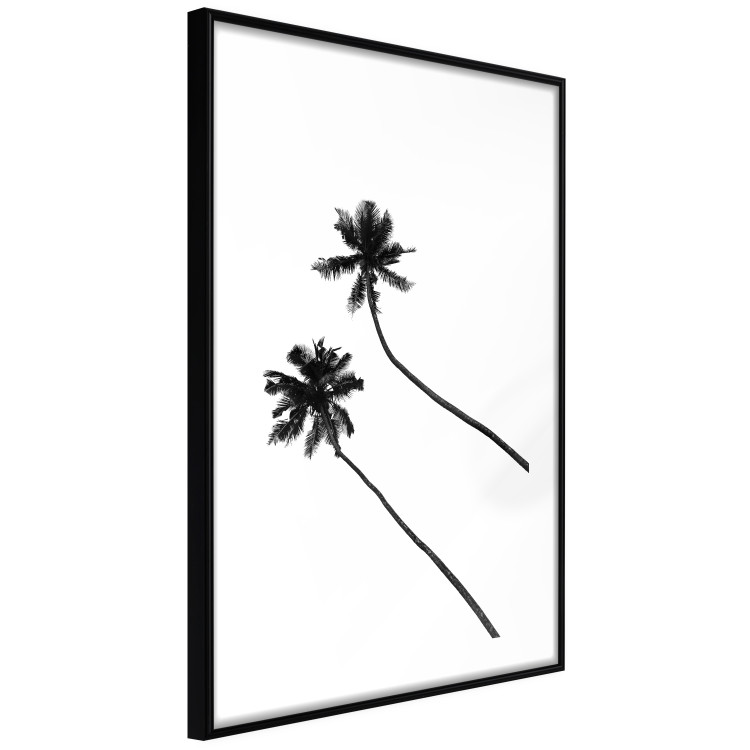 Wall Poster Solitary Palms - black tropical trees on a contrasting white background 129786 additionalImage 6