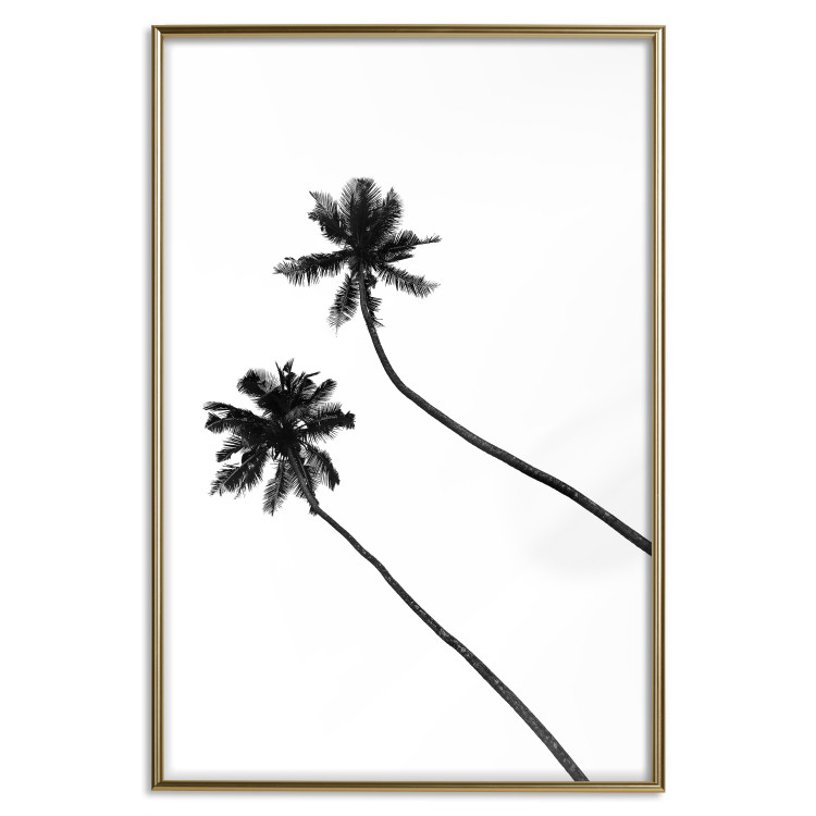 Wall Poster Solitary Palms - black tropical trees on a contrasting white background 129786 additionalImage 21
