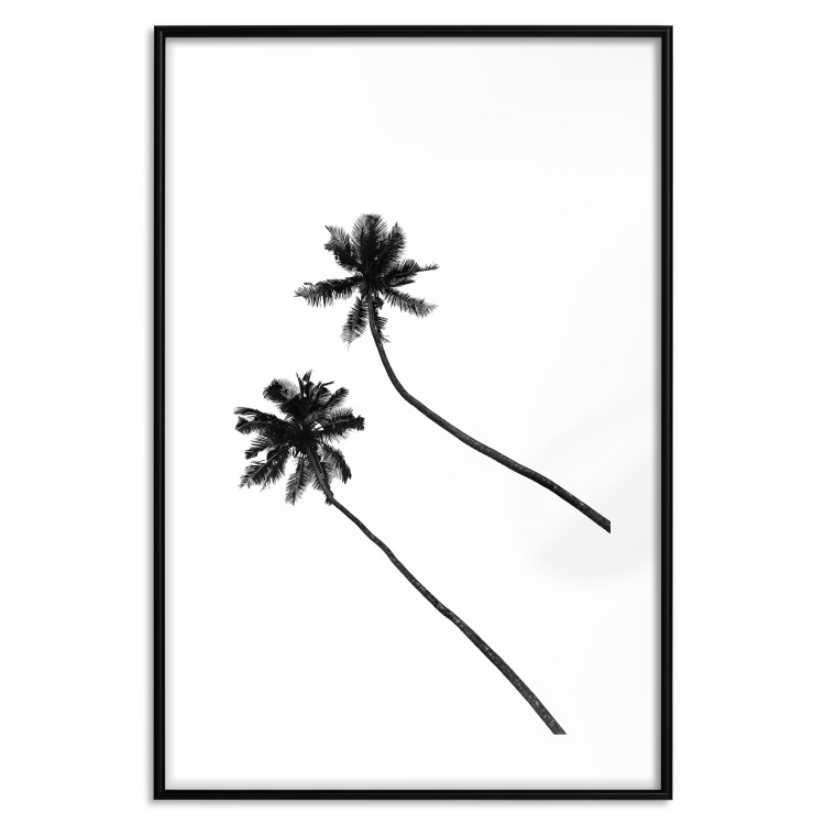Wall Poster Solitary Palms - black tropical trees on a contrasting white background 129786 additionalImage 15