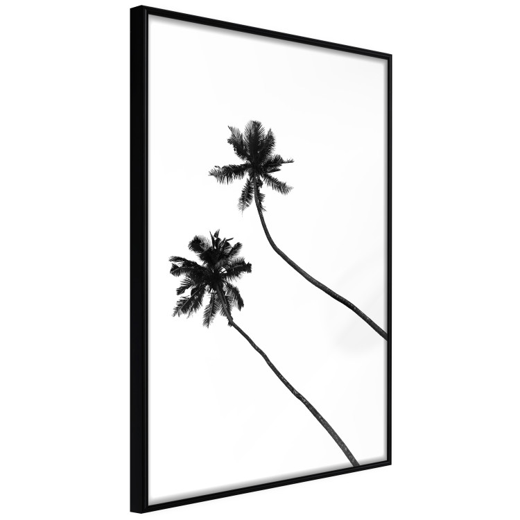 Wall Poster Solitary Palms - black tropical trees on a contrasting white background 129786 additionalImage 13