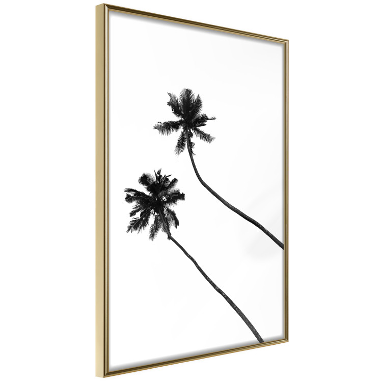 Wall Poster Solitary Palms - black tropical trees on a contrasting white background 129786 additionalImage 12