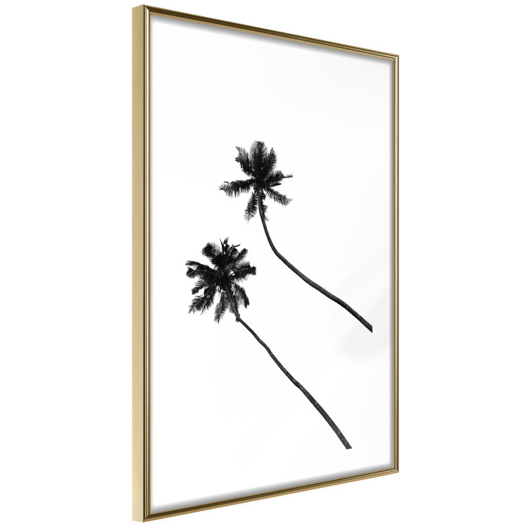 Wall Poster Solitary Palms - black tropical trees on a contrasting white background 129786 additionalImage 7