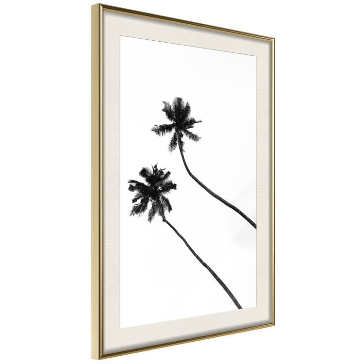 Wall Poster Solitary Palms - black tropical trees on a contrasting white background 129786 additionalImage 3