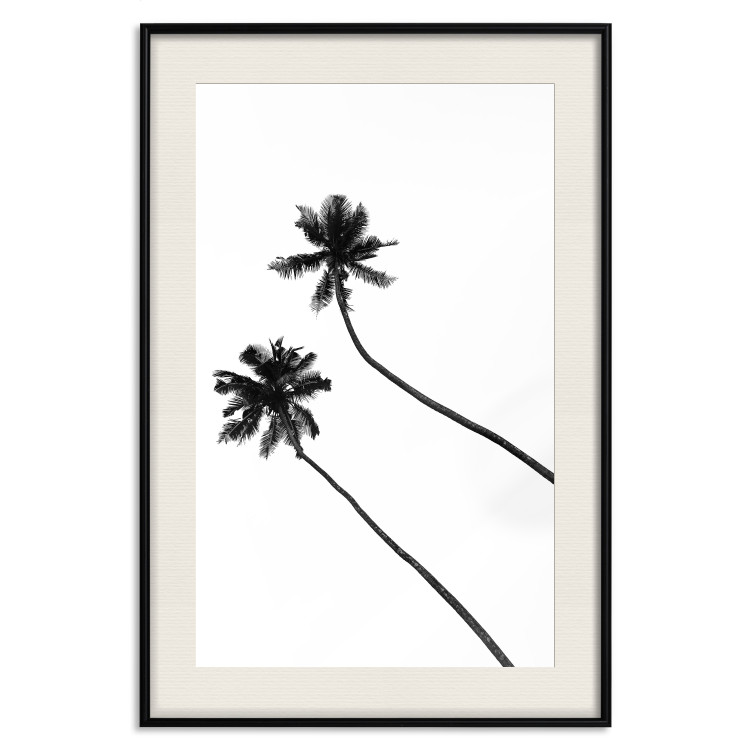 Wall Poster Solitary Palms - black tropical trees on a contrasting white background 129786 additionalImage 19