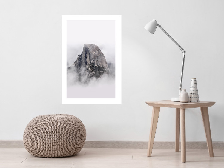 Poster Half Dome - majestic mountain landscape embraced by bright clouds 130386 additionalImage 11