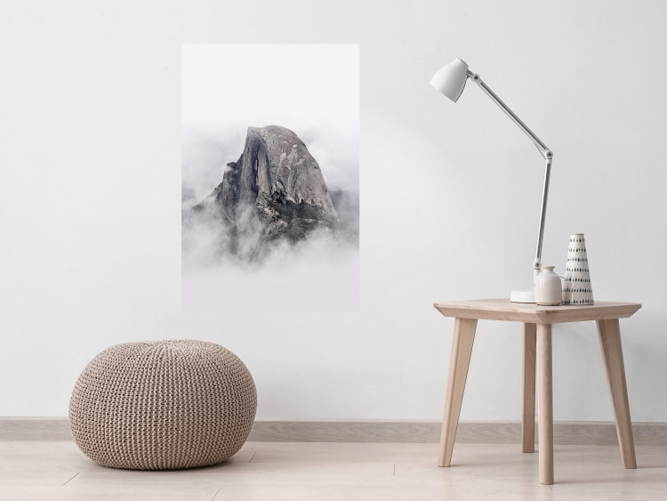 Poster Half Dome - majestic mountain landscape embraced by bright clouds 130386 additionalImage 12