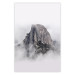 Poster Half Dome - majestic mountain landscape embraced by bright clouds 130386
