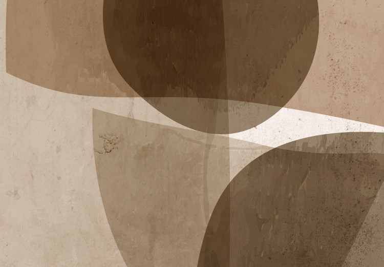 Wall Poster Shapes Interplay - abstract figures on a beige texture background 131786 additionalImage 6
