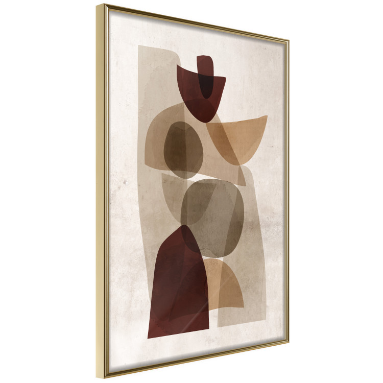 Wall Poster Shapes Interplay - abstract figures on a beige texture background 131786 additionalImage 4