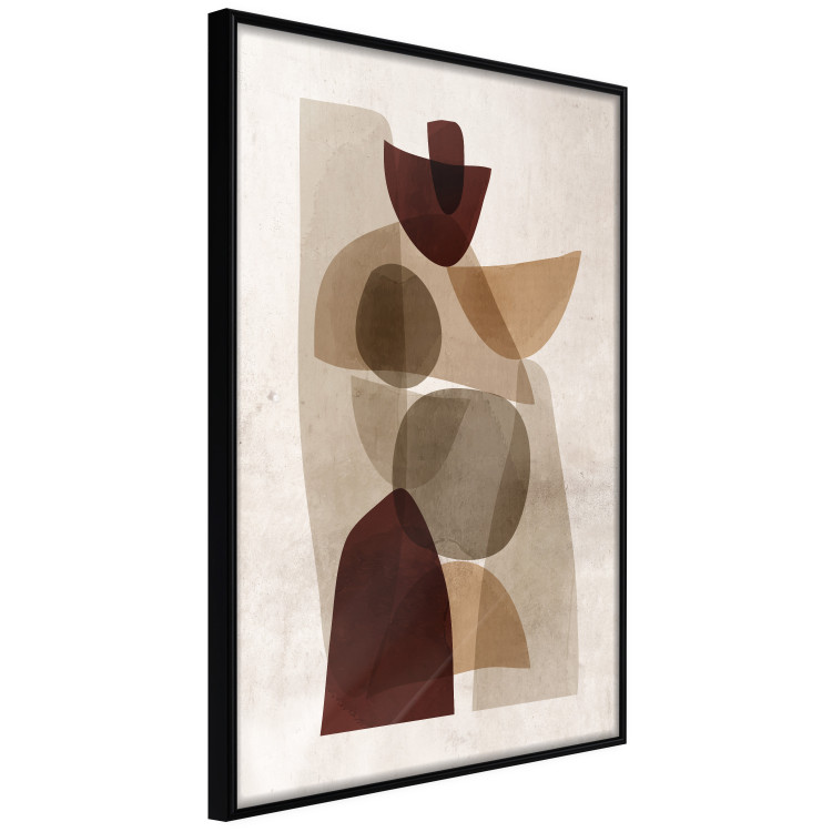 Wall Poster Shapes Interplay - abstract figures on a beige texture background 131786 additionalImage 2