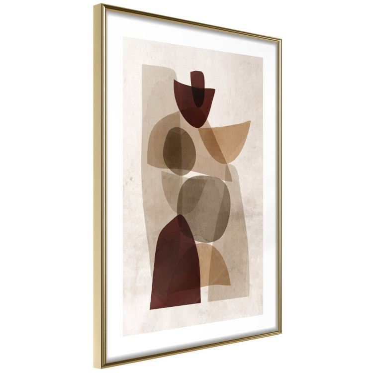 Wall Poster Shapes Interplay - abstract figures on a beige texture background 131786 additionalImage 5
