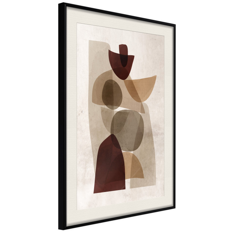 Wall Poster Shapes Interplay - abstract figures on a beige texture background 131786 additionalImage 13