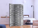 Room Divider Screen Dancing Bubbles (3-piece) - geometric pattern in shades of gray 132586 additionalThumb 2