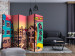 Room Divider Screen Morning in a City II (5-piece) - colorful cartoonish abstraction 132686 additionalThumb 4