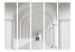 Folding Screen Hummingbird Flight II - gray tunnel architecture with columns and doors 133786 additionalThumb 3