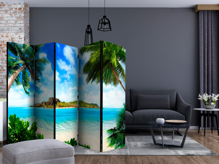 Room Divider Wonderful Coast II - beach and ocean landscape with a paradise island backdrop 134086 additionalImage 4