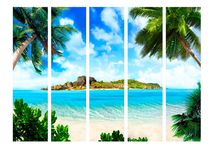 Room Divider Wonderful Coast II - beach and ocean landscape with a paradise island backdrop 134086 additionalImage 3