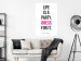 Wall Poster Life Is a Party - black and pink English quotes on a white background 134186 additionalThumb 5