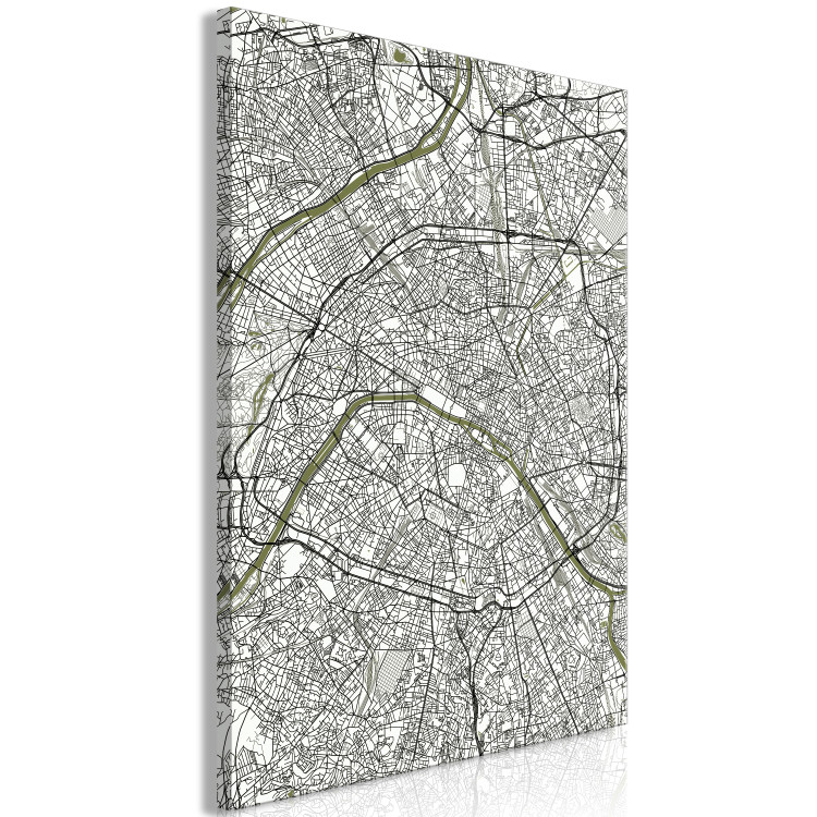 Canvas Print Paris Arterie - French capital center plan with Seine selection 135086 additionalImage 2
