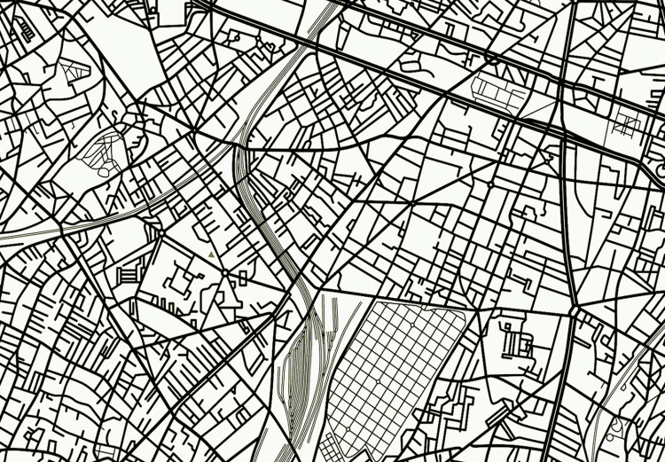 Canvas Print Paris Arterie - French capital center plan with Seine selection 135086 additionalImage 4