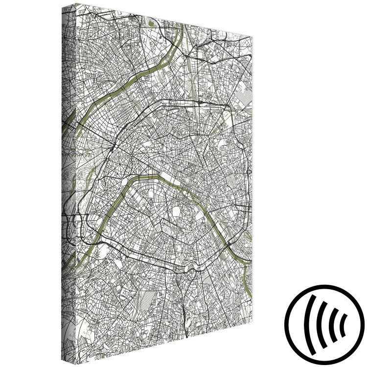 Canvas Print Paris Arterie - French capital center plan with Seine selection 135086 additionalImage 6