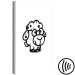 Canvas Print Sheep - drawing image of a smiling animal on a white background 135186 additionalThumb 6