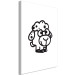 Canvas Print Sheep - drawing image of a smiling animal on a white background 135186 additionalThumb 2